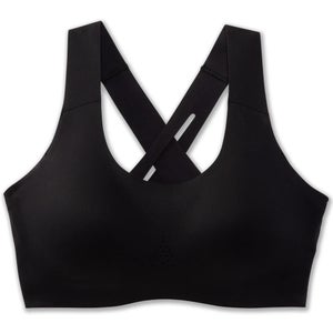 Brooks Dare Crossback 2.0 DriLayer Sports Bra Womens 34C/D Black Stretch TLW190