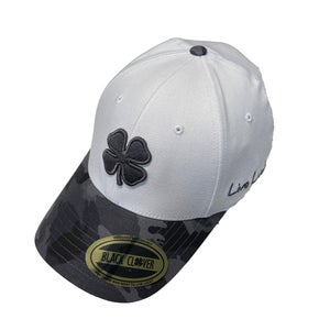 NEW Black Clover Live Lucky Patriot 5 White/Charcoal Fitted S/M Golf Hat/Cap