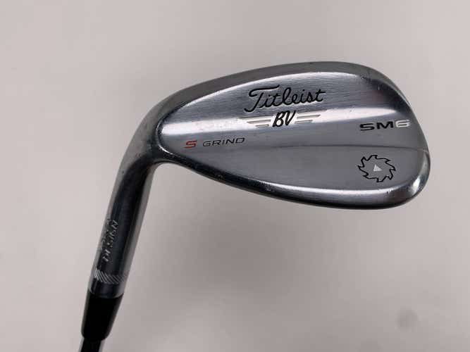 Titleist Vokey SM6 Tour Chrome Lob Wedge LW 58* 10 Bounce Wedge Steel Mens LH