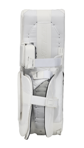 New CCM White E Flex 6 Goalie Leg Pads | 34+1" | #191520632052