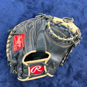 Black Rawlings Gold Glove Elite RH Catcher's Baseball Glove 32.5" (Used)