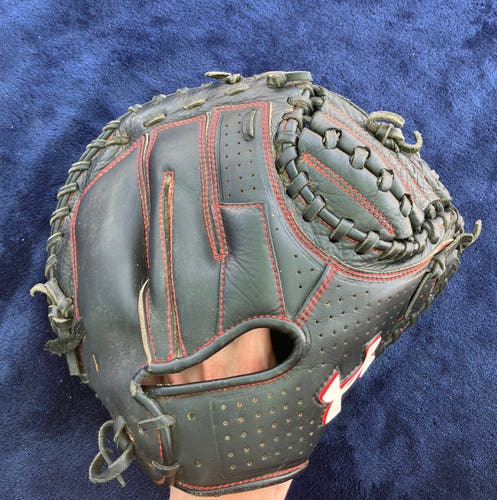 Black Under Armour UACM-100Y RH Catcher's Baseball Glove 31" (Used)