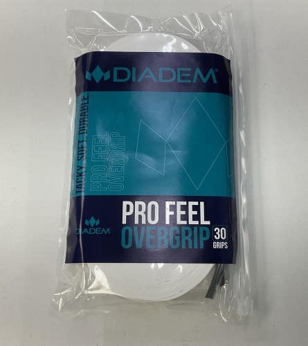 Diadem Pro Feel Overgrip 30 Pack (White)