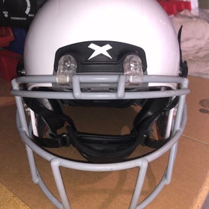 USED XENITH X2E+ ADULT FOOTBALL HELMET - LARGE - METALLIC WHITE