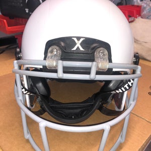 USED XENITH X2E+ ADULT FOOTBALL HELMET - LARGE - METALLIC WHITE