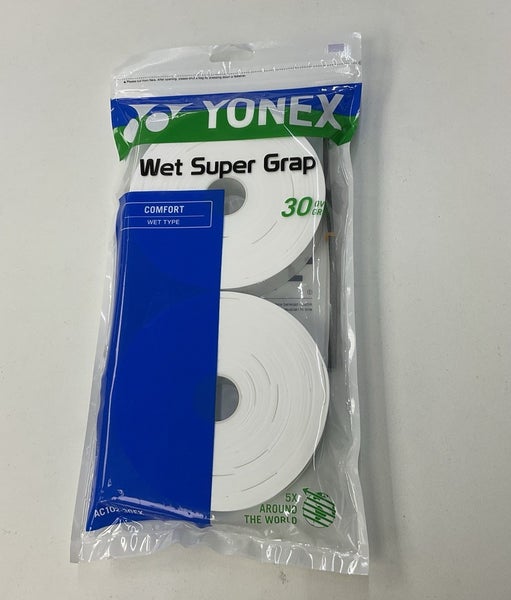 Yonex Wet Super Grap Overgrip 30 Pack (White)