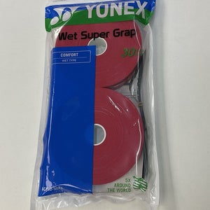 Yonex Wet Super Grap Overgrip 30 Pack (Red)