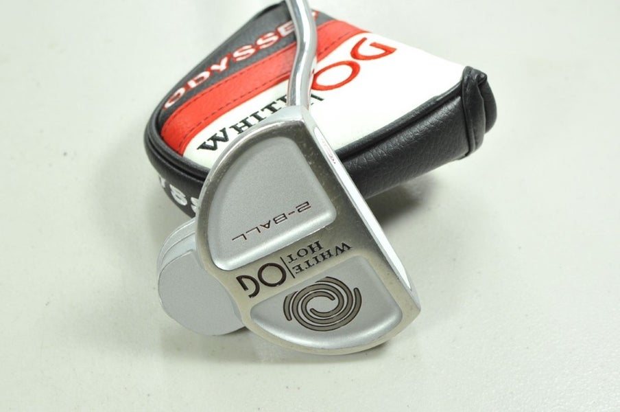 LEFT HANDED Odyssey White Hot OG 2-Ball 35" Putter Steel with Head Cover #204888