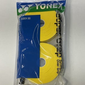 Yonex Wet Super Grap Overgrip 30 Pack (Yellow)