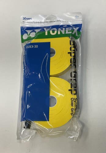 Yonex Wet Super Grap Overgrip 30 Pack (Yellow)