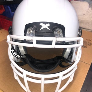 USED XENITH X2E+ ADULT FOOTBALL HELMET - LARGE - METALLIC WHITE