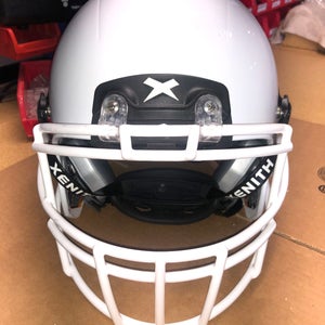 USED XENITH X2E+ ADULT FOOTBALL HELMET - LARGE - METALLIC WHITE