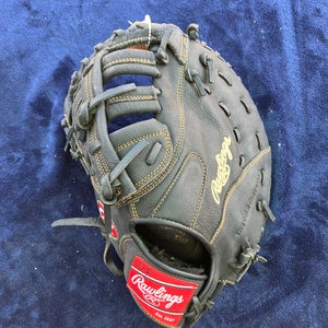 Black Adult Rawlings Renegade RH First Base Baseball Glove 12.5" (Used)