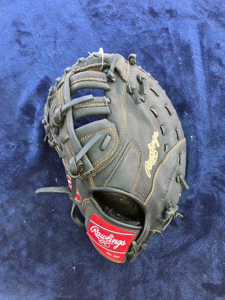 Black Adult Rawlings Renegade RH First Base Baseball Glove 12.5" (Used)