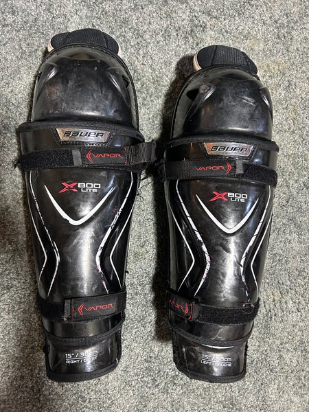 Senior Bauer Vapor X800 15" Shin Pads (Used)