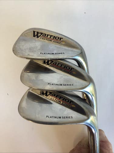 Warrior Golf Platinum Series Wedge Set GW-52*, SW-56*, LW-60* Rifle Steel Shafts