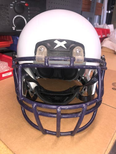 USED XENITH X2E+ ADULT FOOTBALL HELMET - LARGE - METALLIC WHITE