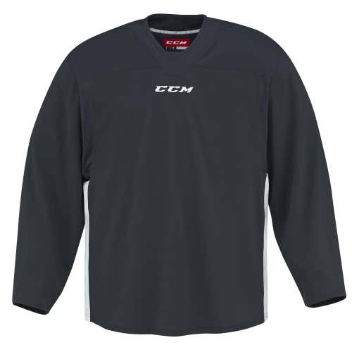 New CCM 6000 Series Quicklite Practice Jersey Black | Junior L/XL | #888600656434