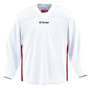New CCM 6000 Series Quicklite Practice Jersey White/Red | Intermediate Goalie | #888600657509