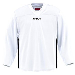 New CCM 6000 Series Quicklite Practice Jersey White/Black | Senior XXL | #888600657073