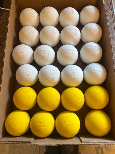 Lot of 38 lightly used and new lacrosse balls