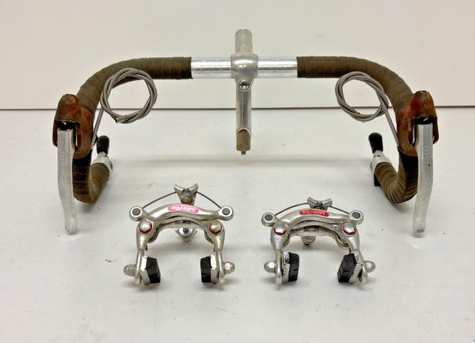 Vintage Nitto Olympiade 38cm Drop Bar Suntour Bar End Shifters Dia-Compe Brakes+