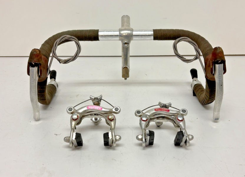 Vintage Nitto Olympiade 38cm Drop Bar Suntour Bar End Shifters Dia-Compe Brakes+