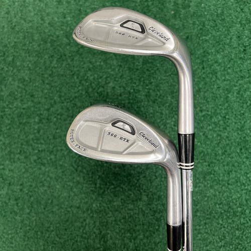 Cleveland 588 RTX Satin Chrome Wedge Set 52-10 & 60-12 MRH Steel Shafts