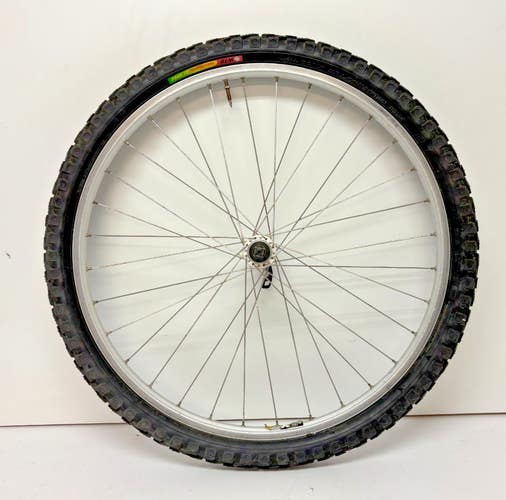 Mavic X 221 32-Spoke Silver Aluminum 26" QR Front Wheel Deore M510 Hub +WTB Tire