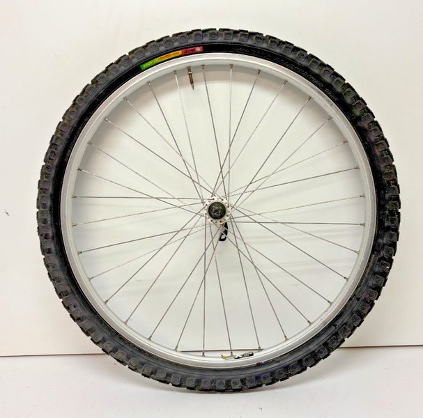 Mavic X 221 32-Spoke Silver Aluminum 26" QR Front Wheel Deore M510 Hub +WTB Tire