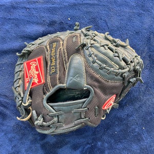 Black Rawlings Heart of the Hide RH Catcher's Baseball Glove 32.5" (Used)