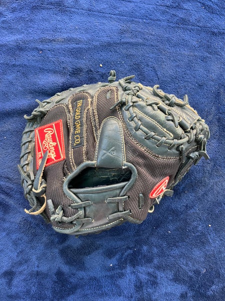 Black Rawlings Heart of the Hide RH Catcher's Baseball Glove 32.5" (Used)