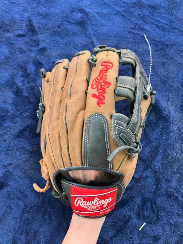 Brown Adult Rawlings Premium Series RH Outfield Baseball Glove 12.75" (Used)