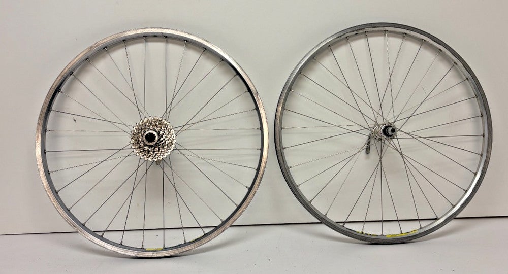 Mavic 217 8-Speed 32-Spoke Gray Aluminum 26" QR Wheelset Deore XT M737/8 Hubs