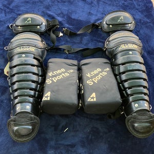 Black Intermediate All Star System 7 Catcher's Leg Guard (Used)