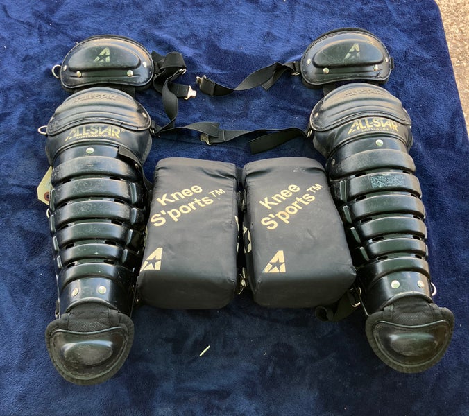 Black Intermediate All Star System 7 Catcher's Leg Guard (Used)