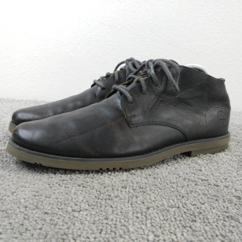 Timberland Yorkdale Chukka Mens Size 8 Ankle Boots Dark Brown Leather Lace Up