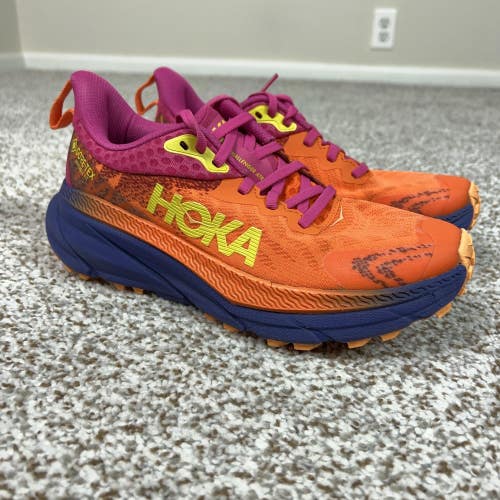 Hoka Shoes Womens Size 6.5 Orange Gore Tex Challenger ATR 7 GTX Running Trail