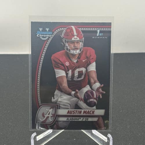 Austin Mack Alabama Crimson Tide 2024 Bowman U Football 1st Bowman Base #87
