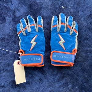 Blue Small Bruce Bolt Batting Gloves (Used)