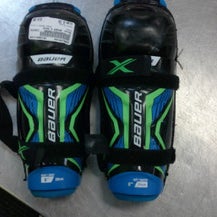 Used Bauer BAUER X SHIN Youth Shin Guards Black 8" 11339-S000195489