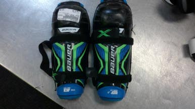 Used Bauer BAUER X SHIN Youth Shin Guards Black 8" 11339-S000195489