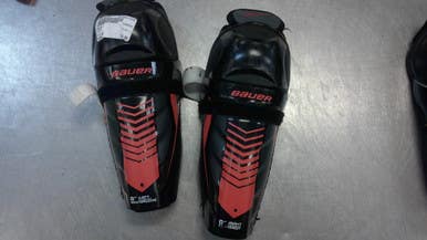 Used Bauer X Youth Shin Guards Black 8" 11339-S000195488