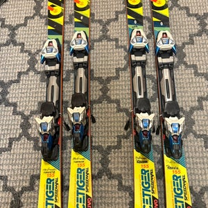 Unisex Volkl Racetiger SL 155 cm Racing Skis With Bindings Max Din 12 (Used)