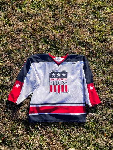 Springfield Pics White Large/Men's Akadema Jersey (Used)