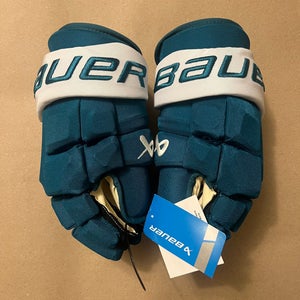 San Jose Sharks Teal Bauer Mach Gloves 14" OKHOTIUK NWT
