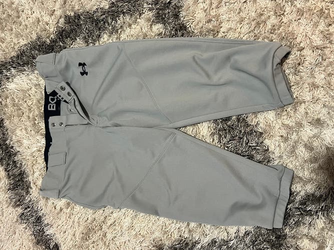 Gray Youth XL Under Armour Game Pants (Used)