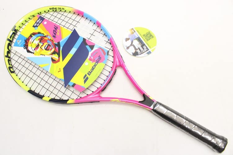 **NEW** 2024 BABOLAT NADAL JUNIOR 25 JUNIOR TENNIS RACQUET PRESTRUNG. #140504
