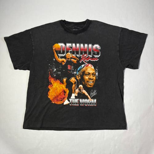 Dennis Rodman The Worm All Over Print Vintage Style 90s Basketball T-Shirt XXL