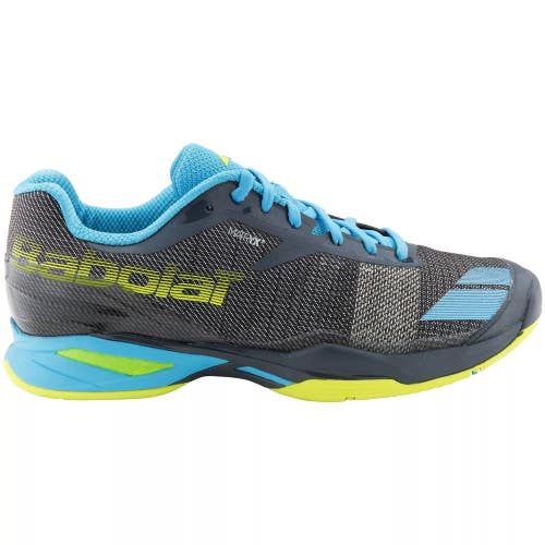 *NIB* BABOLAT MEN'S JET ALL COURT TENNIS SHOES (GREY / BLUE / YELLOW) SIZE 10.5